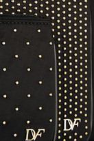 Thumbnail for your product : Diane von Furstenberg Voyage set of three leather-trimmed studded shell pouches
