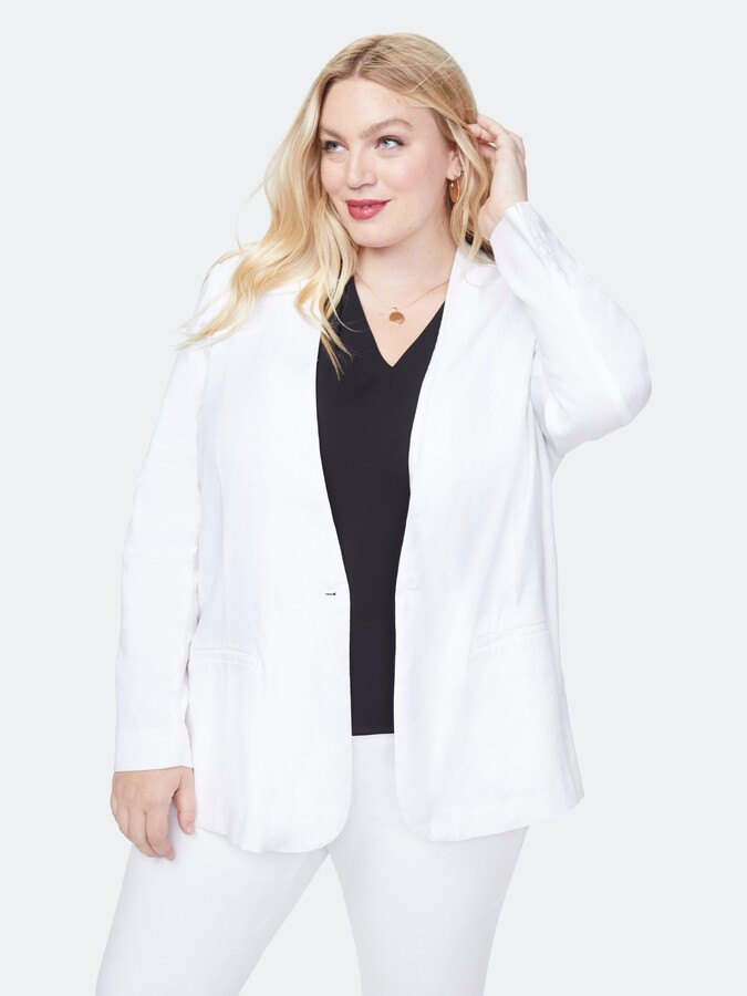 plus size white suit