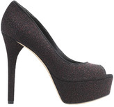 Thumbnail for your product : Brian Atwood Bambola Peep Toe in Fuchsia Sparkle Leather