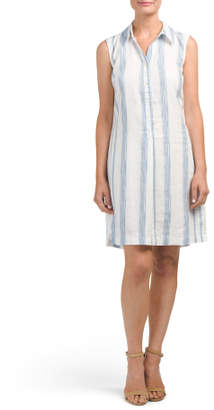 Striped Linen Shirt Dress