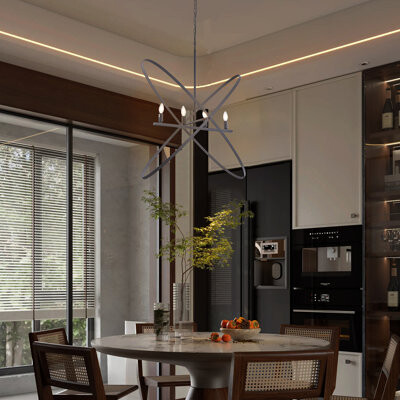 Ivy Bronx Dynamic Light Display Matte Black Orb Pendant For Modern Art Inspired Spaces