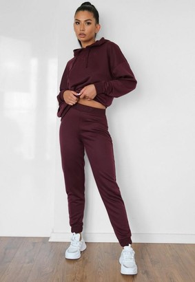 Missguided Burgundy Msgd Slim Fit Joggers