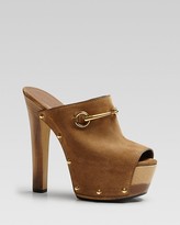 Thumbnail for your product : Gucci Tess Suede Platform Clog