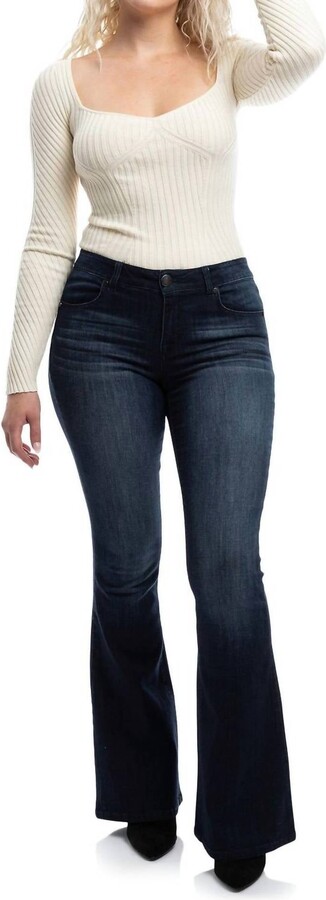 1822 Denim Long Mid-Rise Vintage Flare Jeans In Giovanna