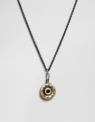 ICON BRAND Bullet Pendant Necklace In Matte Black