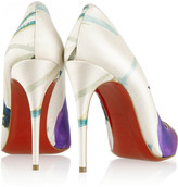 Thumbnail for your product : Christian Louboutin Pigalle Follies 100 printed satin pumps