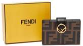 Thumbnail for your product : Fendi Logo Expandable Leather Cardholder - Womens - Black Brown