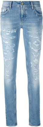 Cycle distressed skinny jeans