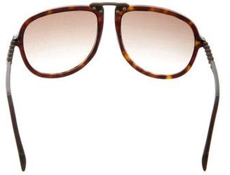 Alexander McQueen Tortoiseshell Shield Sunglasses