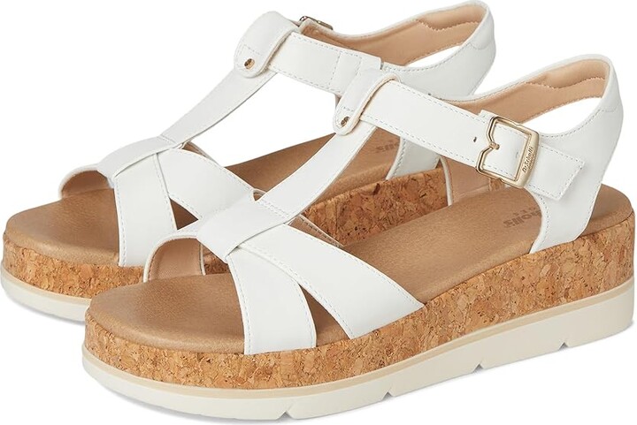 (取寄) ドクターショール レディース ワンス アゲイン Dr. Scholl's women Once Again White Faux Leather Dr. Scholl's Once Again Women's Wedge Shoes White Faux Leather : 11 M