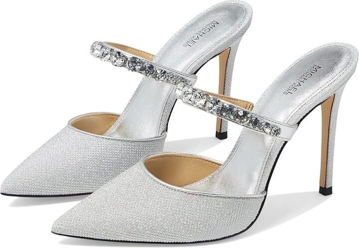 MICHAEL Michael Kors Jessa Mule Pump (Silver) Women's Shoes - ShopStyle