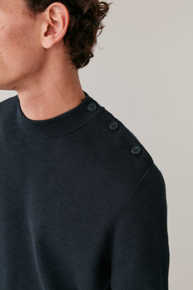 COS Side Button Cotton Sweater