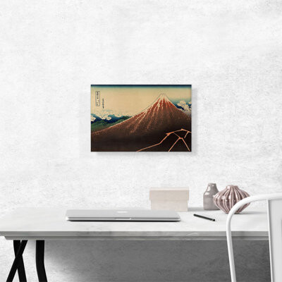 ARTCANVAS Lightning Below the Summit Storm Below Mount Fuji 1832 by Katsushika Hokusai - Wrapped Canvas Painting Print