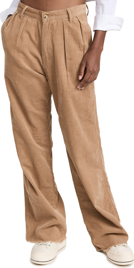 Fashion Trousers Pleated Trousers Street One Pleated Trousers \u201eCassy superlonng\u201c brown 