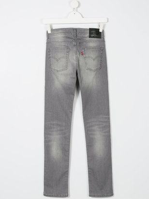 Levi's Kids stonewashed slim-fit jeans
