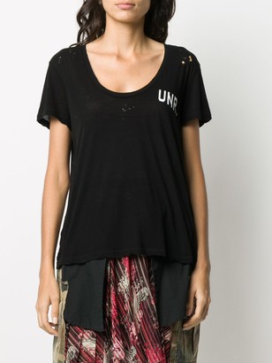 Unravel Project distressed UNR. print T-shirt