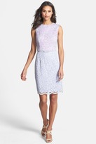 Thumbnail for your product : Maggy London Belted Lace Sheath Dress