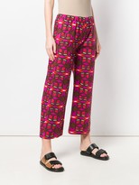 Thumbnail for your product : Aspesi Geometric Print Cropped Trousers