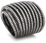 Thumbnail for your product : Noir Crystal Spiral Ring