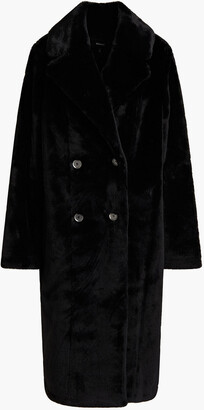 DKNY Double-breasted faux shearling coat