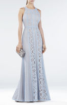 Thumbnail for your product : Ariella Lace-Blocked Halter Gown