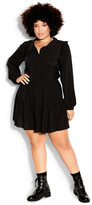 Thumbnail for your product : City Chic Ruffled Up Dress - black