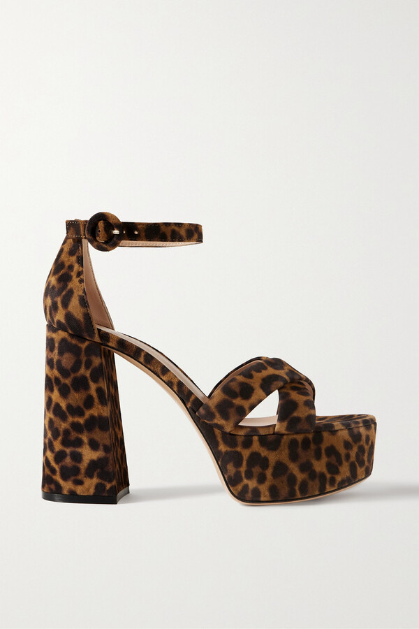 Leopard Print Platform Heels | ShopStyle UK