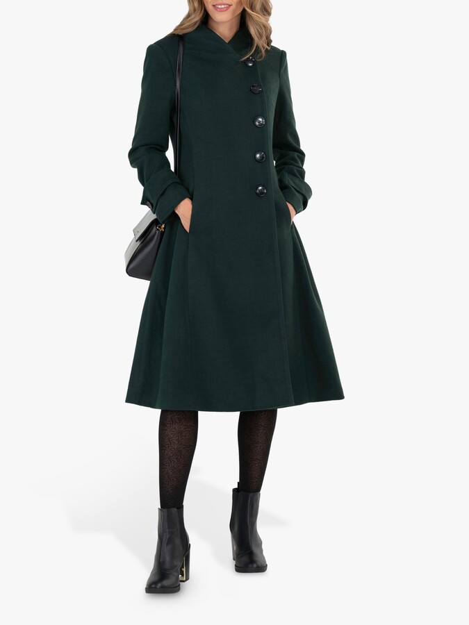 fitted and flared coat
