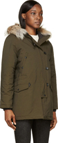 Thumbnail for your product : Rag and Bone 3856 Rag & Bone Green Fur-Trimmed Waterloo Parka