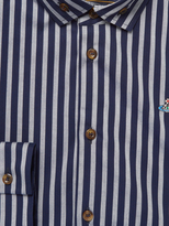 Thumbnail for your product : Vivienne Westwood Cotton Striped Button Down Dress Shirt