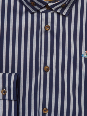 Vivienne Westwood Cotton Striped Button Down Dress Shirt