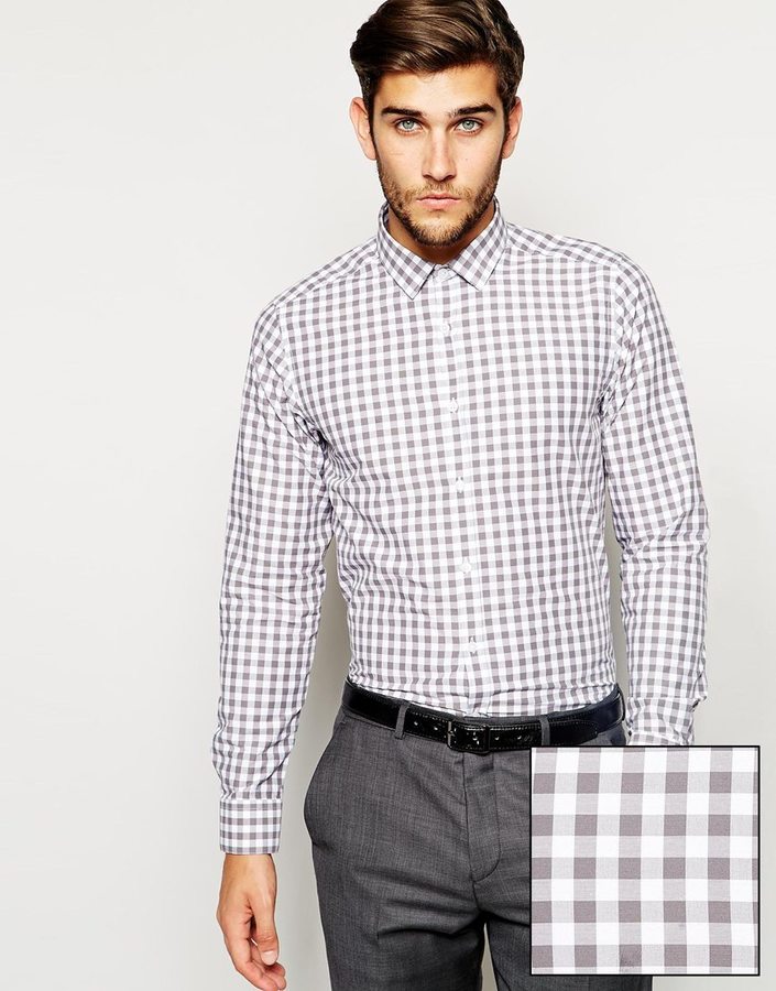 gingham check shirt