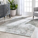 Thumbnail for your product : Bungalow Rose Aya Distressed Medallion Floral Blue Area Rug