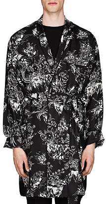 Givenchy Men's Dragon-Sky-Print Silk Robe - Black