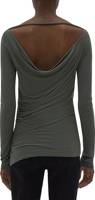 Helmut Lang Scala Long Sleeve Asymmetric Top - ShopStyle