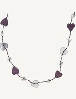 Thumbnail for your product : Fat Face Long Purple Heart Necklace