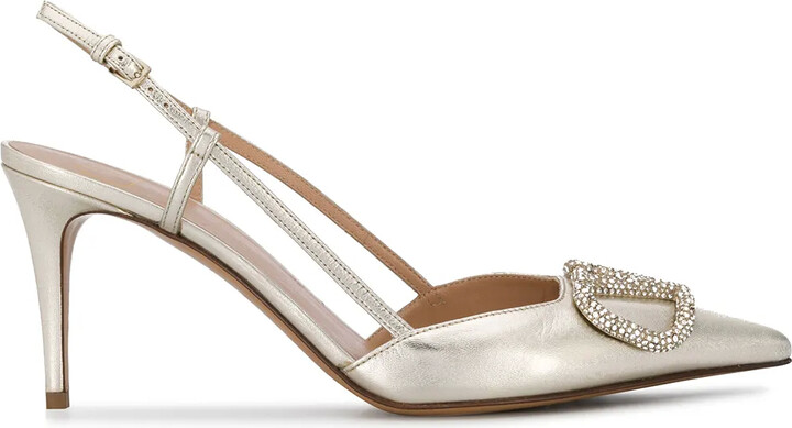 valentino silver pumps