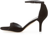 Thumbnail for your product : Stuart Weitzman Sobare Suede Ankle-Strap Sandal