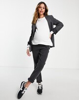 Thumbnail for your product : ASOS Maternity DESIGN Maternity ultimate slim fit t-shirt with long sleeves in cotton in white - WHITE