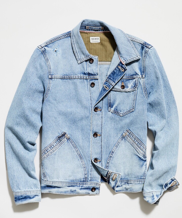 Todd Snyder Made In Usa Selvedge Denim Jacket in Washed Out Indigo ...