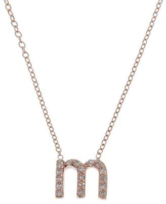 KC Designs Rose Gold Diamond Letter M Necklace