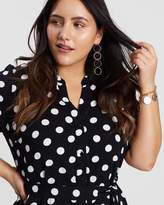 Thumbnail for your product : Evans Polka Dot Maxi Dress