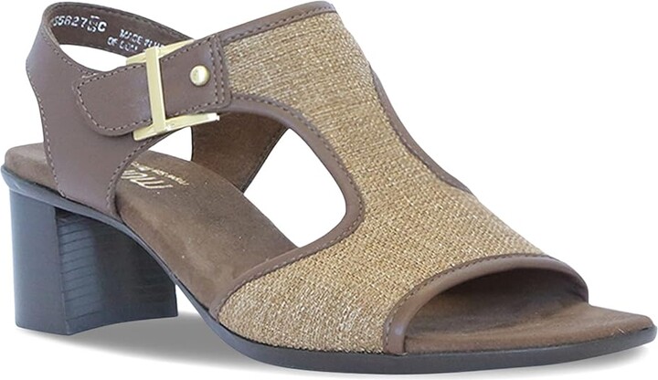 Munro American Wallis (Brown Fabric/Leather Combo) Women's Shoes -  ShopStyle Sandals