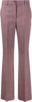 Thumbnail for your product : P.A.R.O.S.H. Lioned gingham flared trousers