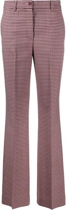 P.A.R.O.S.H. Lioned gingham flared trousers