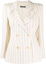 Thumbnail for your product : Giorgio Armani Pre-Owned 1980s Pinstriped Blazer
