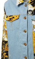 Thumbnail for your product : Versace Cotton Denim Jacket W/ Printed Inserts