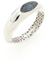Thumbnail for your product : Roberto Coin Capri Plus Silver & Blue Topaz Domed Bangle Bracelet