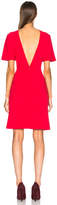 Thumbnail for your product : Brandon Maxwell Draped Back Bias Dress in Red | FWRD
