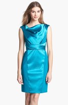 Thumbnail for your product : Donna Ricco Cowl Neck Satin Sheath